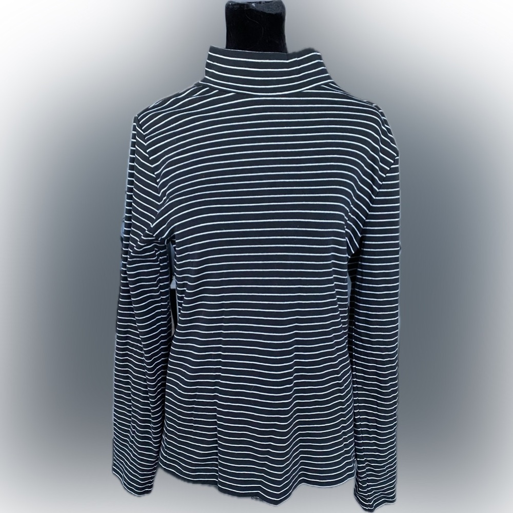 J. Crew Reimagined Mock Neck Cotton Knit Shirt - Size Large